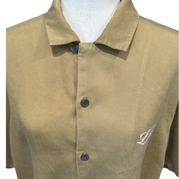 PacSun Echo Park Embroidered Gold Bowling Camp Shirt M - Picture 3 of 11